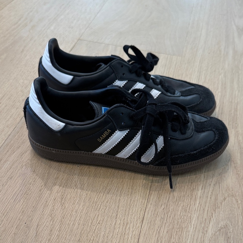 Adidas Samba Black and White Leather Shoes